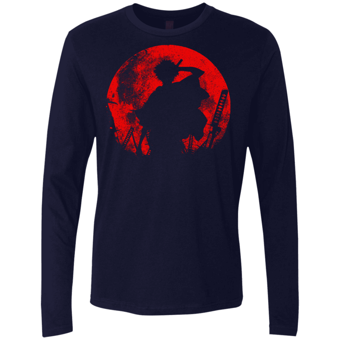 T-Shirts Midnight Navy / S Samurai Swords Men's Premium Long Sleeve