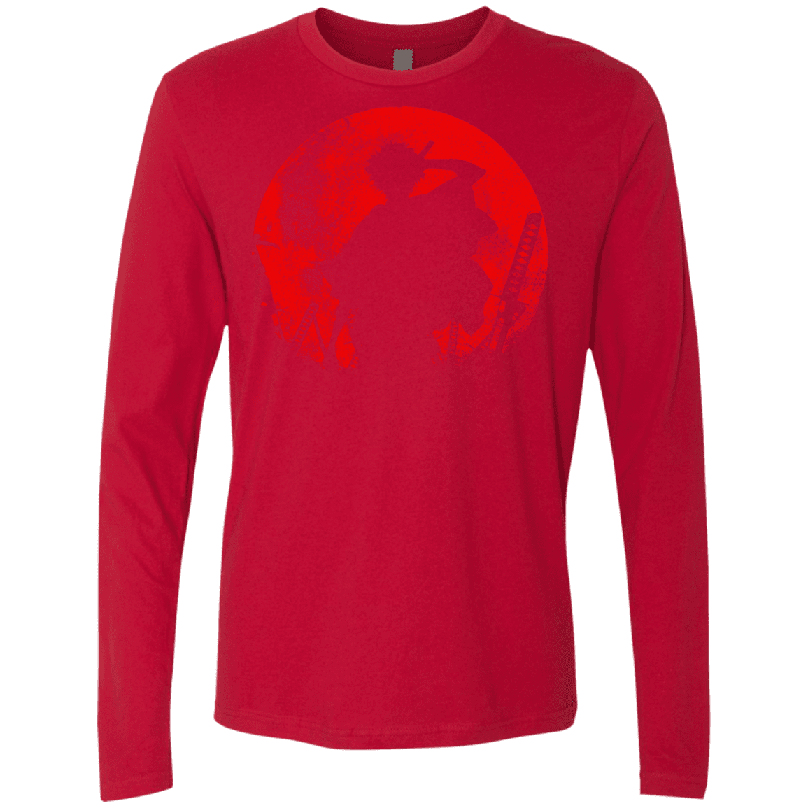T-Shirts Red / S Samurai Swords Men's Premium Long Sleeve
