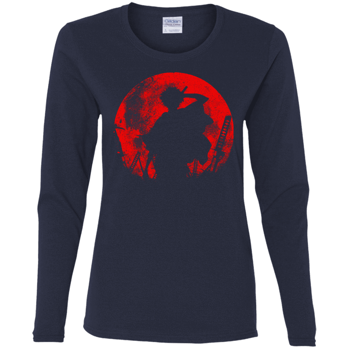 T-Shirts Navy / S Samurai Swords Women's Long Sleeve T-Shirt