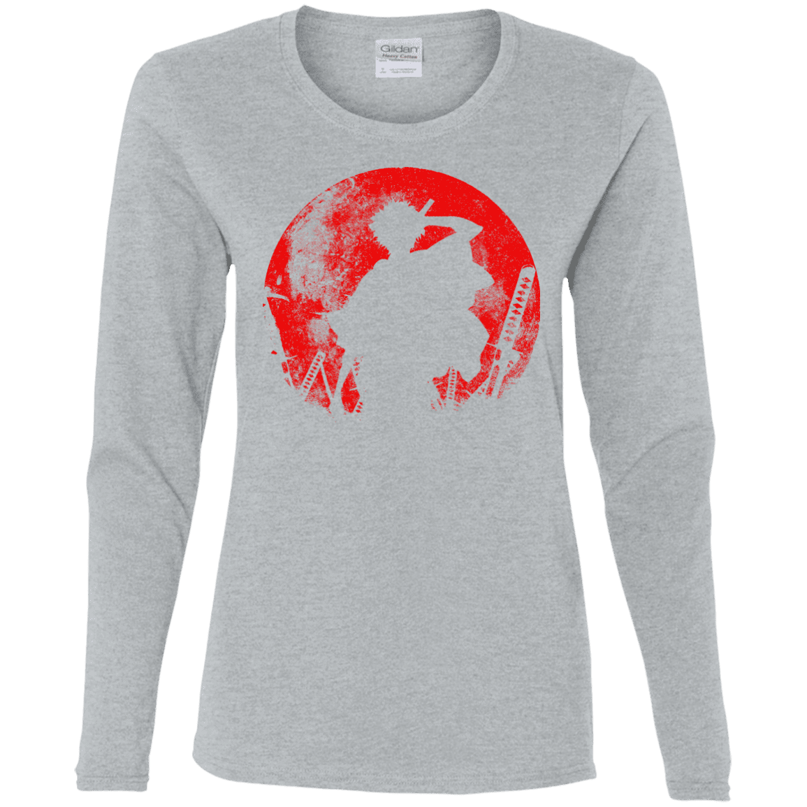T-Shirts Sport Grey / S Samurai Swords Women's Long Sleeve T-Shirt