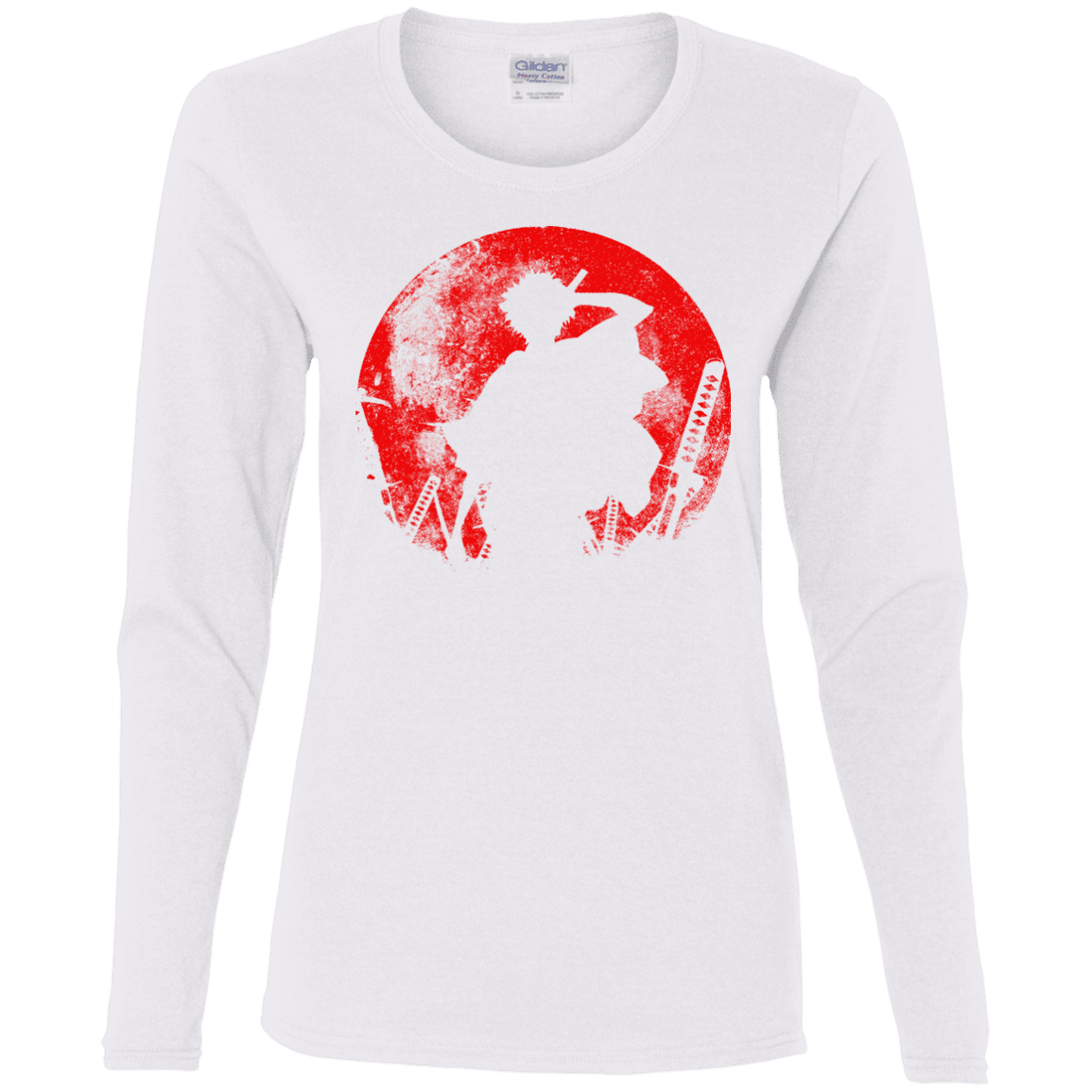 T-Shirts White / S Samurai Swords Women's Long Sleeve T-Shirt