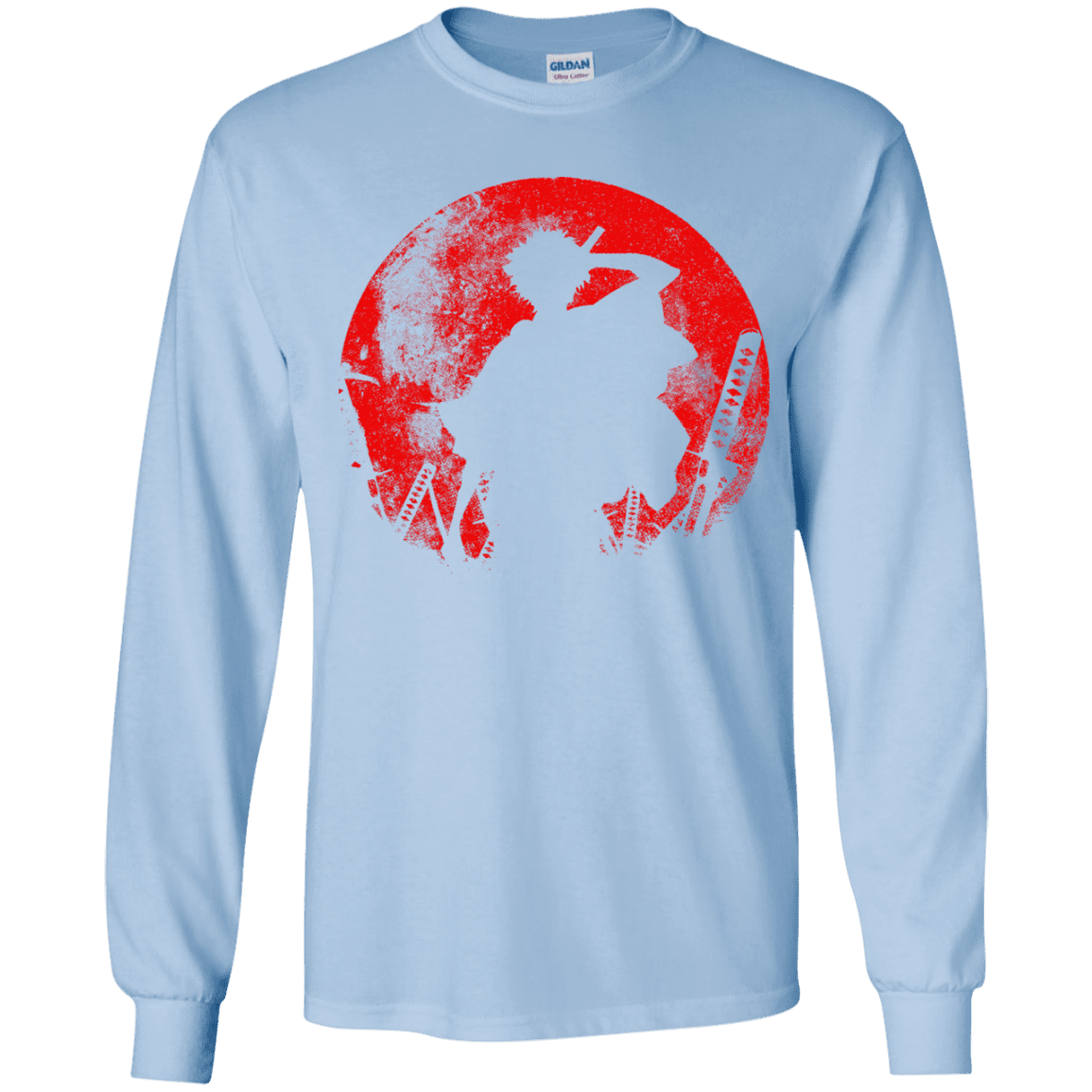 T-Shirts Light Blue / YS Samurai Swords Youth Long Sleeve T-Shirt