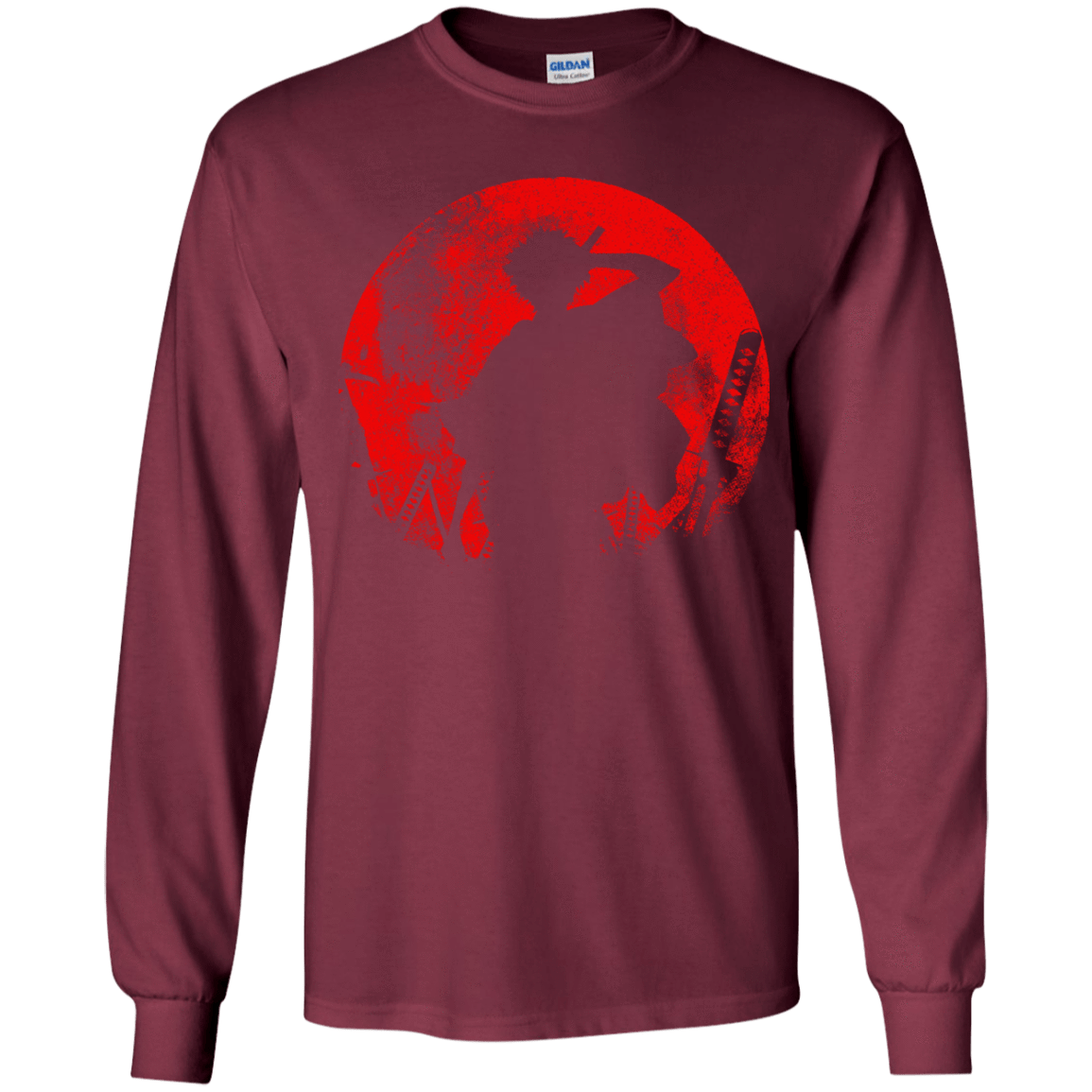 T-Shirts Maroon / YS Samurai Swords Youth Long Sleeve T-Shirt