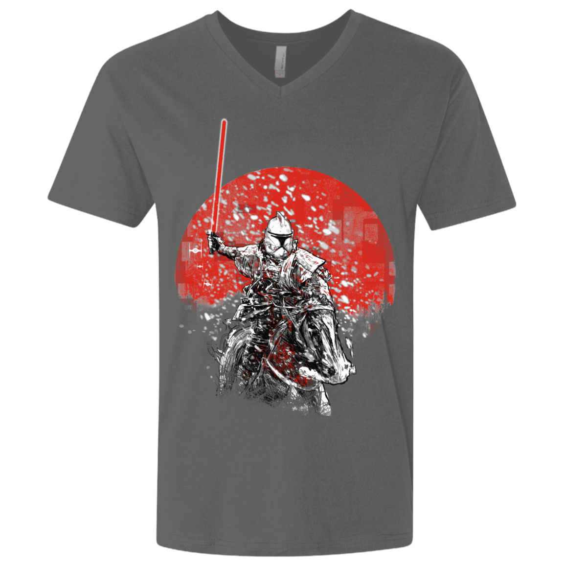 T-Shirts Heavy Metal / X-Small Samurai Trooper Men's Premium V-Neck