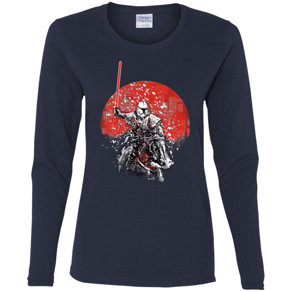 T-Shirts Navy / S Samurai Trooper Women's Long Sleeve T-Shirt