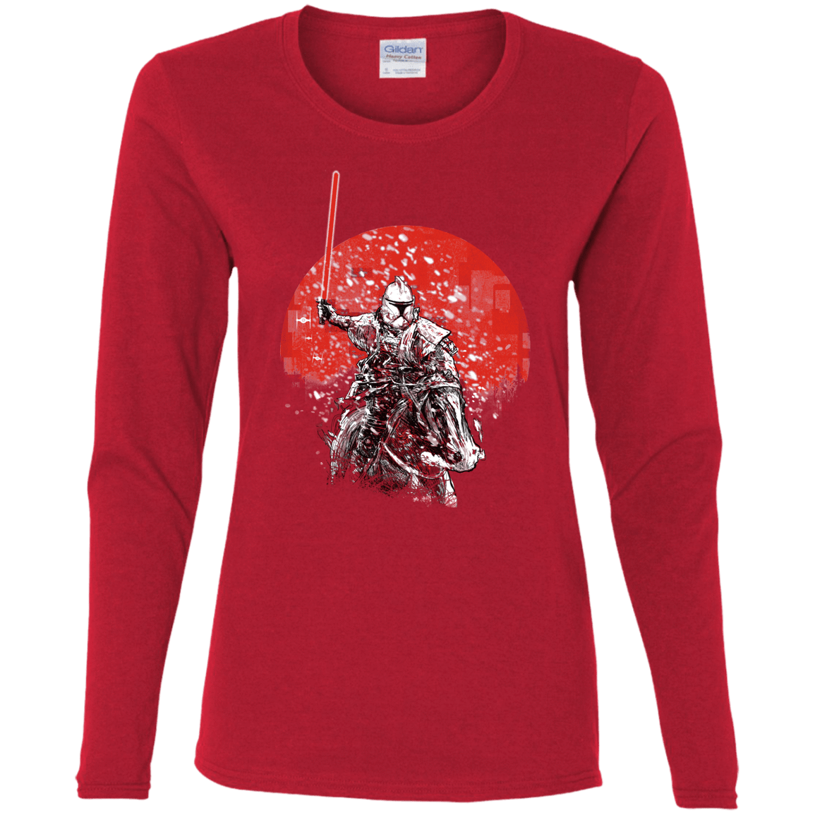 T-Shirts Red / S Samurai Trooper Women's Long Sleeve T-Shirt