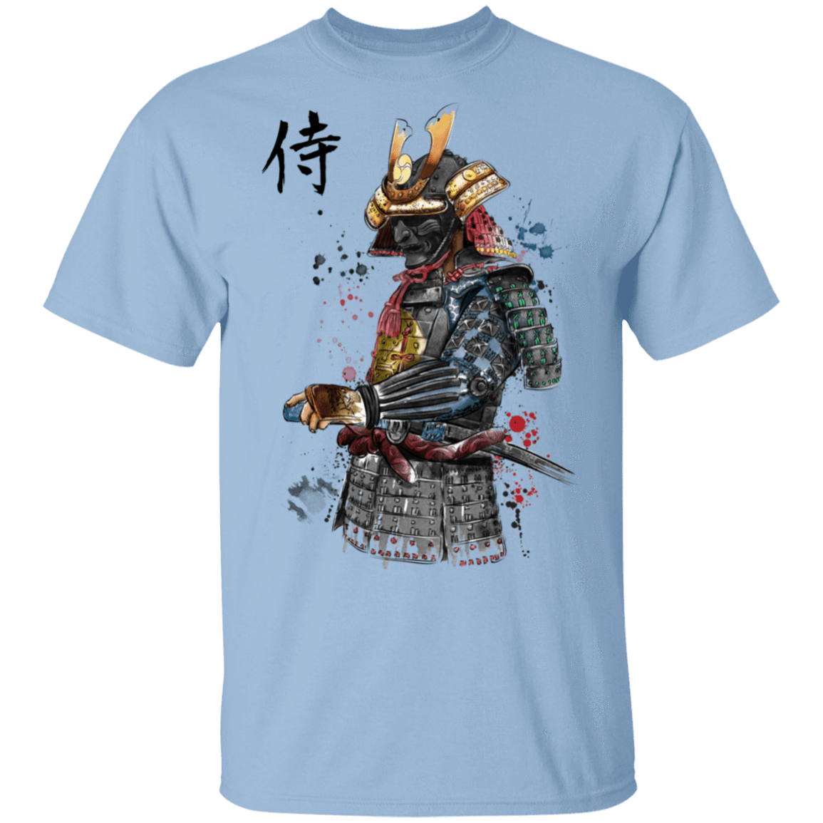 T-Shirts Light Blue / S Samurai Watercolor T-Shirt