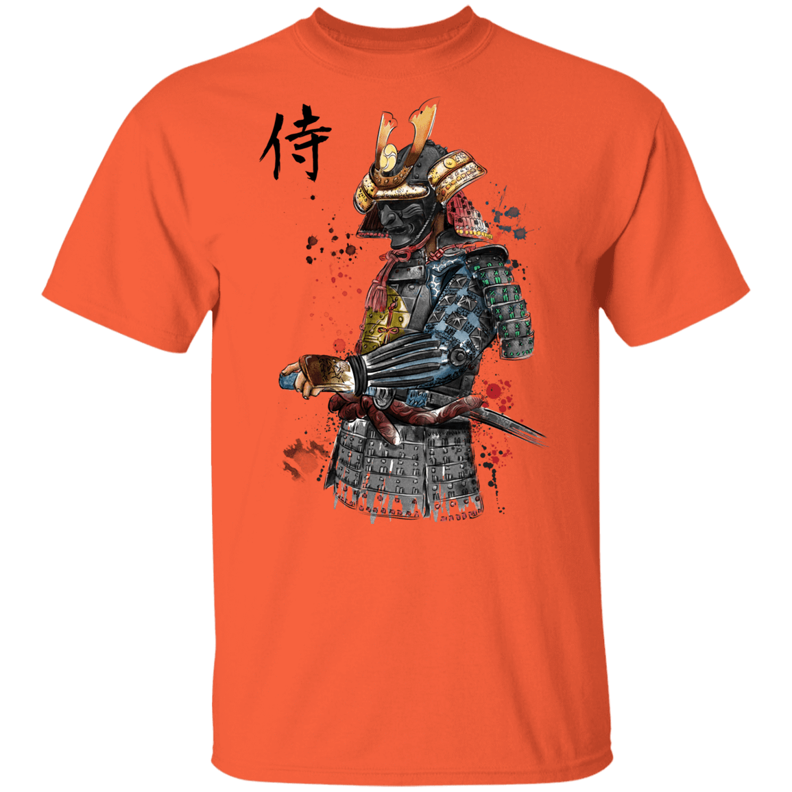 T-Shirts Orange / YXS Samurai Watercolor Youth T-Shirt