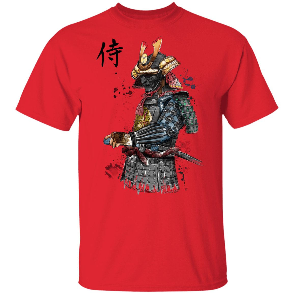 T-Shirts Red / YXS Samurai Watercolor Youth T-Shirt