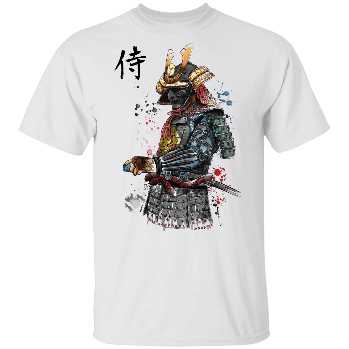 T-Shirts White / YXS Samurai Watercolor Youth T-Shirt
