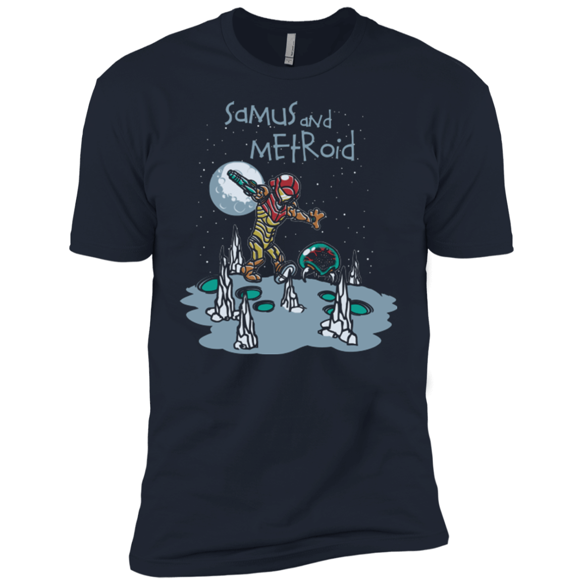 T-Shirts Midnight Navy / YXS Samus and Metroid Boys Premium T-Shirt