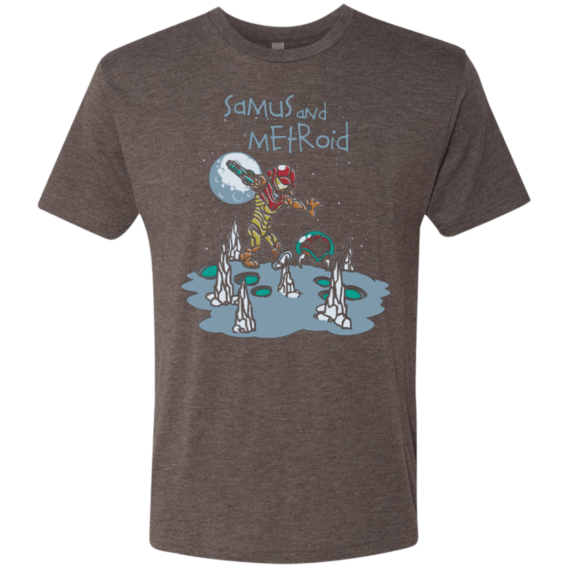 T-Shirts Macchiato / Small Samus and Metroid Men's Triblend T-Shirt