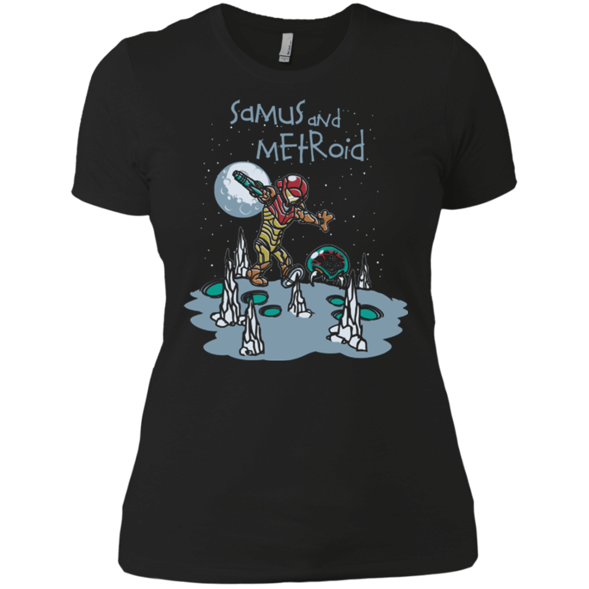 T-Shirts Black / X-Small Samus and Metroid Women's Premium T-Shirt