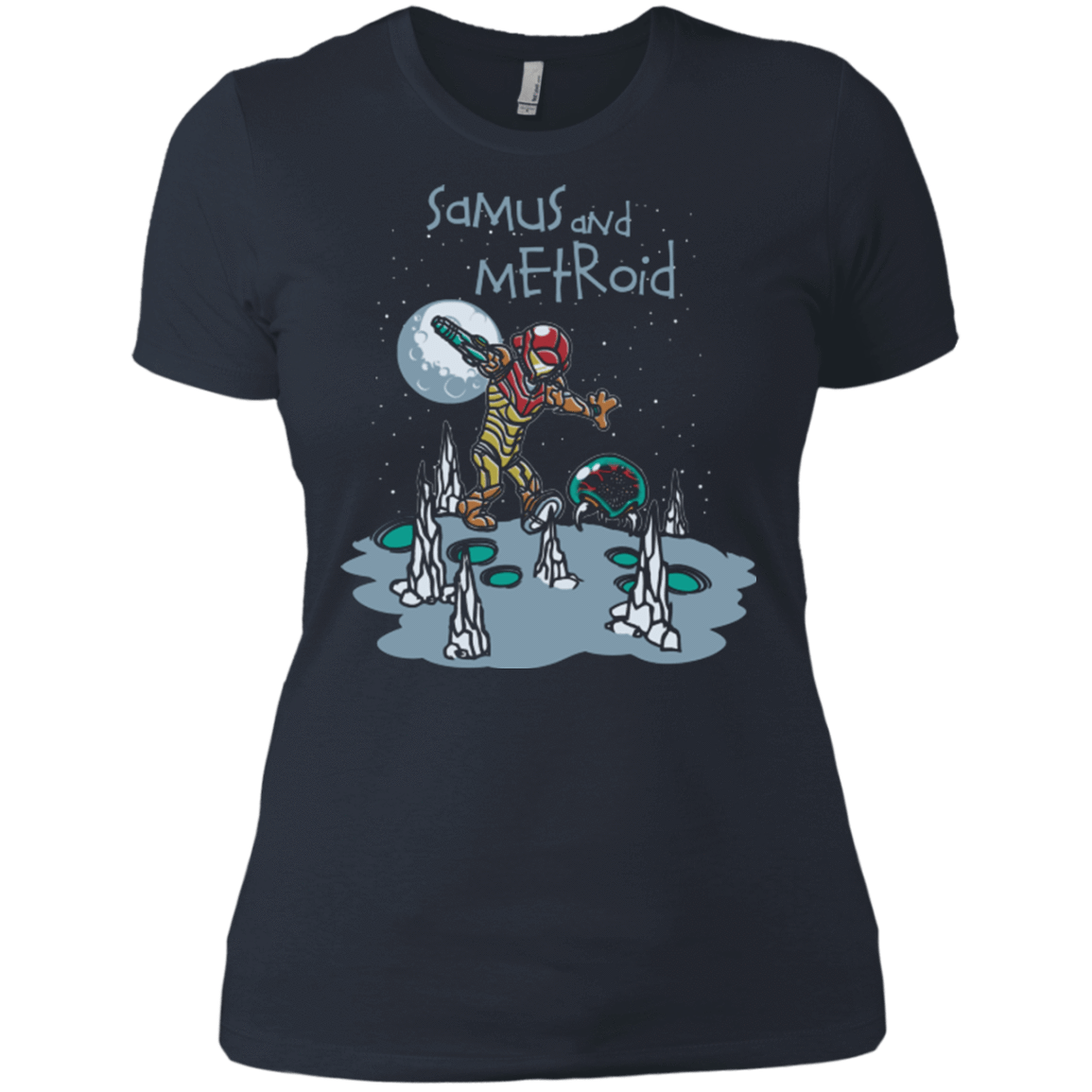 T-Shirts Indigo / X-Small Samus and Metroid Women's Premium T-Shirt