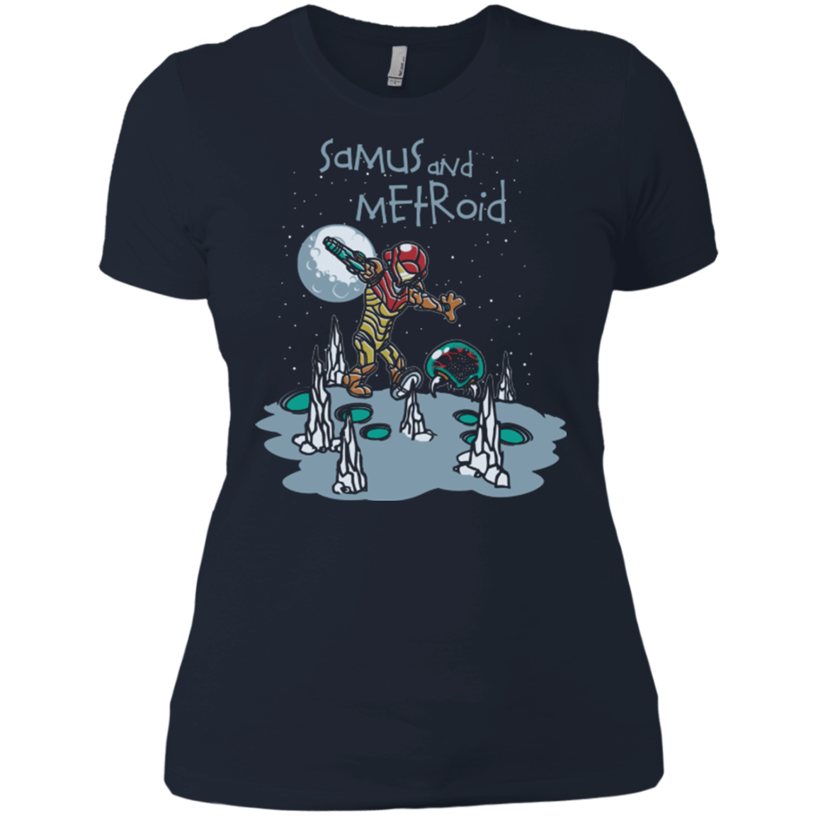 T-Shirts Midnight Navy / X-Small Samus and Metroid Women's Premium T-Shirt