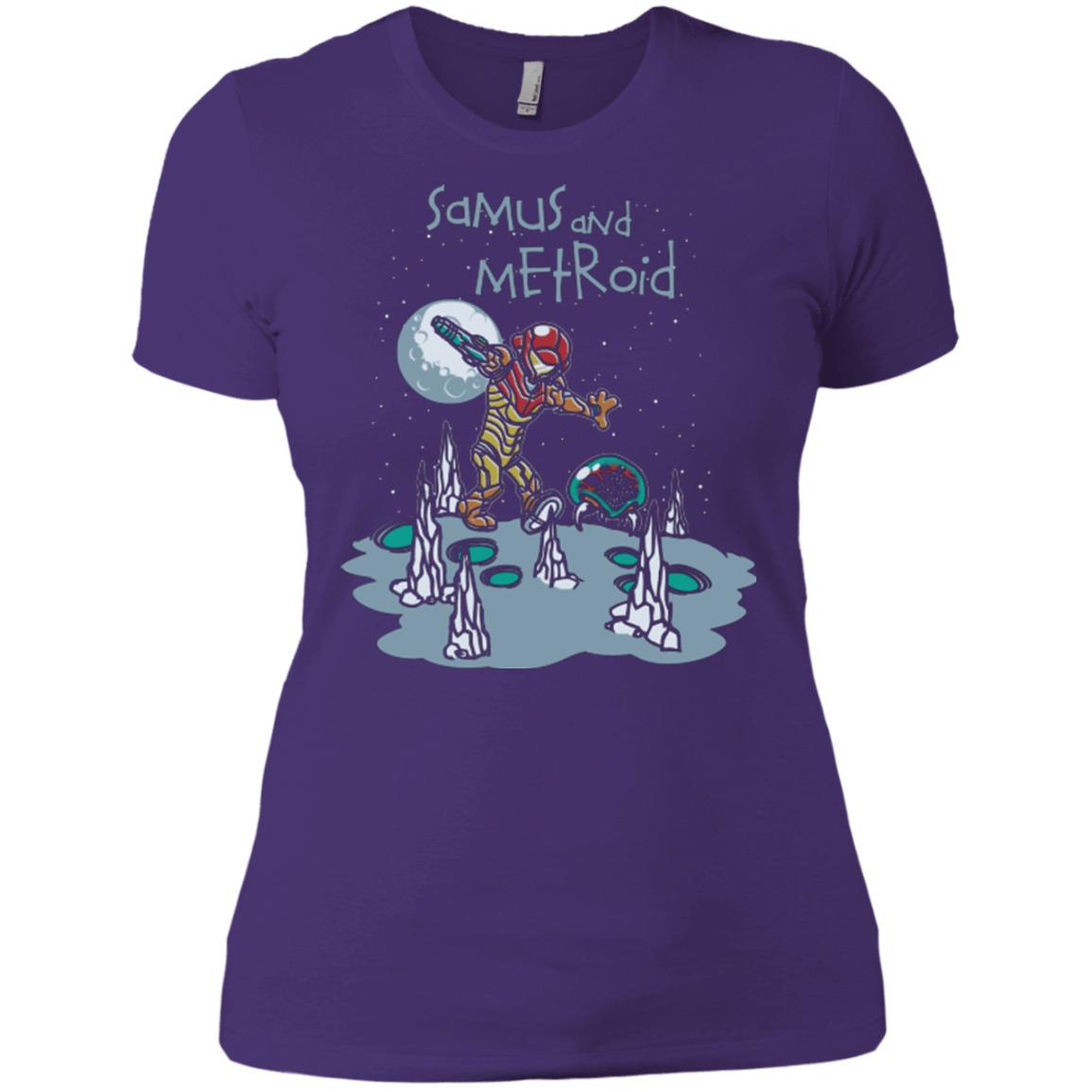 T-Shirts Purple / X-Small Samus and Metroid Women's Premium T-Shirt