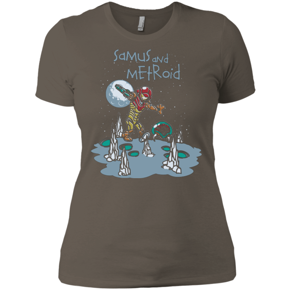 T-Shirts Warm Grey / X-Small Samus and Metroid Women's Premium T-Shirt