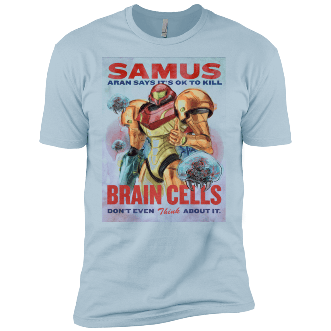 T-Shirts Light Blue / YXS Samus Aran Propaganda Boys Premium T-Shirt