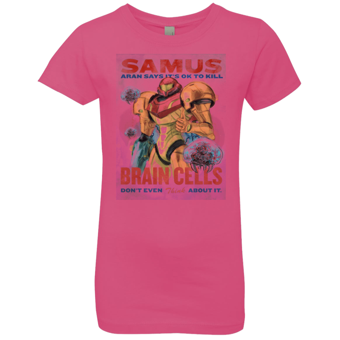 T-Shirts Hot Pink / YXS Samus Aran Propaganda Girls Premium T-Shirt