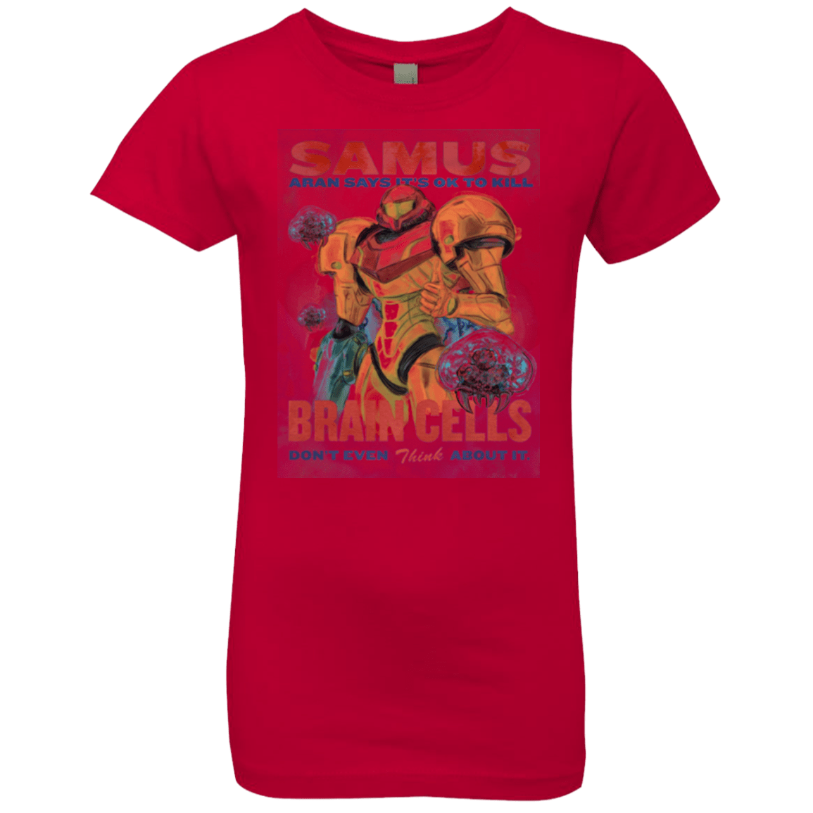 T-Shirts Red / YXS Samus Aran Propaganda Girls Premium T-Shirt