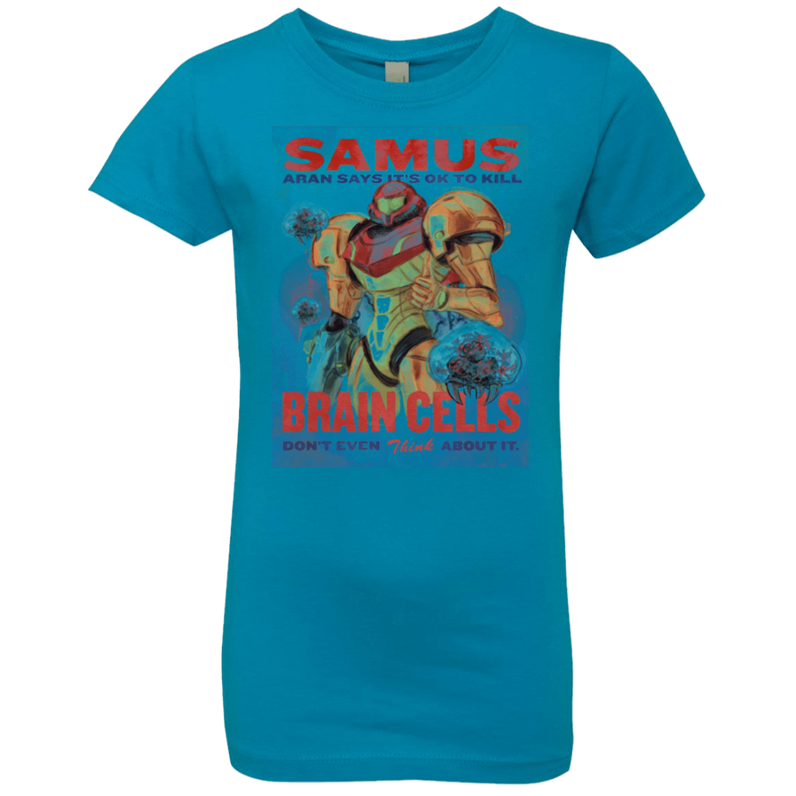 T-Shirts Turquoise / YXS Samus Aran Propaganda Girls Premium T-Shirt