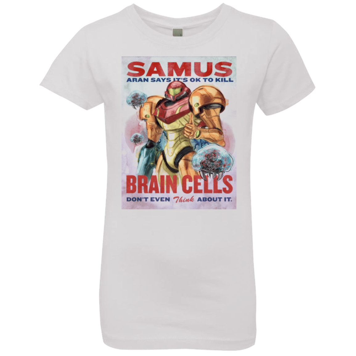 T-Shirts White / YXS Samus Aran Propaganda Girls Premium T-Shirt