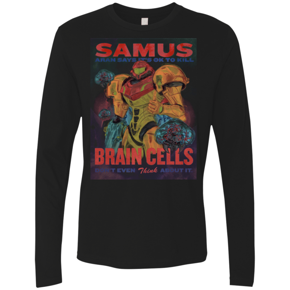 T-Shirts Black / Small Samus Aran Propaganda Men's Premium Long Sleeve