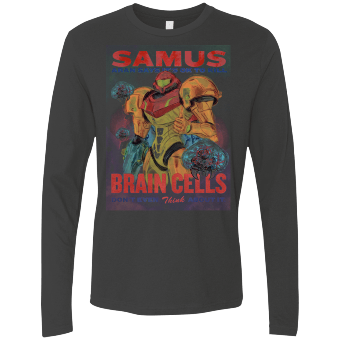 T-Shirts Heavy Metal / Small Samus Aran Propaganda Men's Premium Long Sleeve
