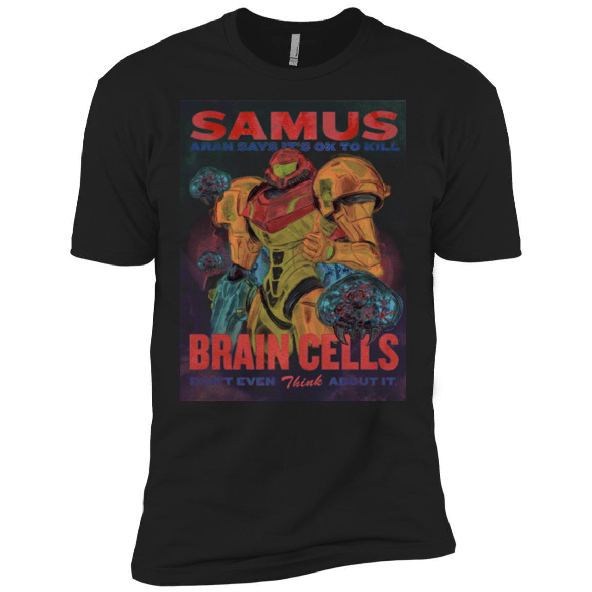 T-Shirts Black / X-Small Samus Aran Propaganda Men's Premium T-Shirt