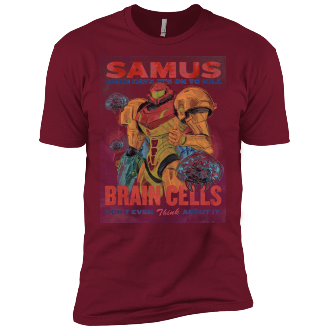 T-Shirts Cardinal / X-Small Samus Aran Propaganda Men's Premium T-Shirt