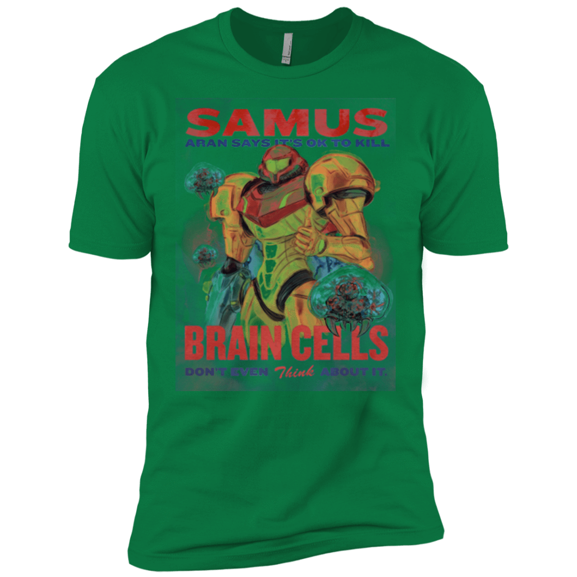 T-Shirts Kelly Green / X-Small Samus Aran Propaganda Men's Premium T-Shirt