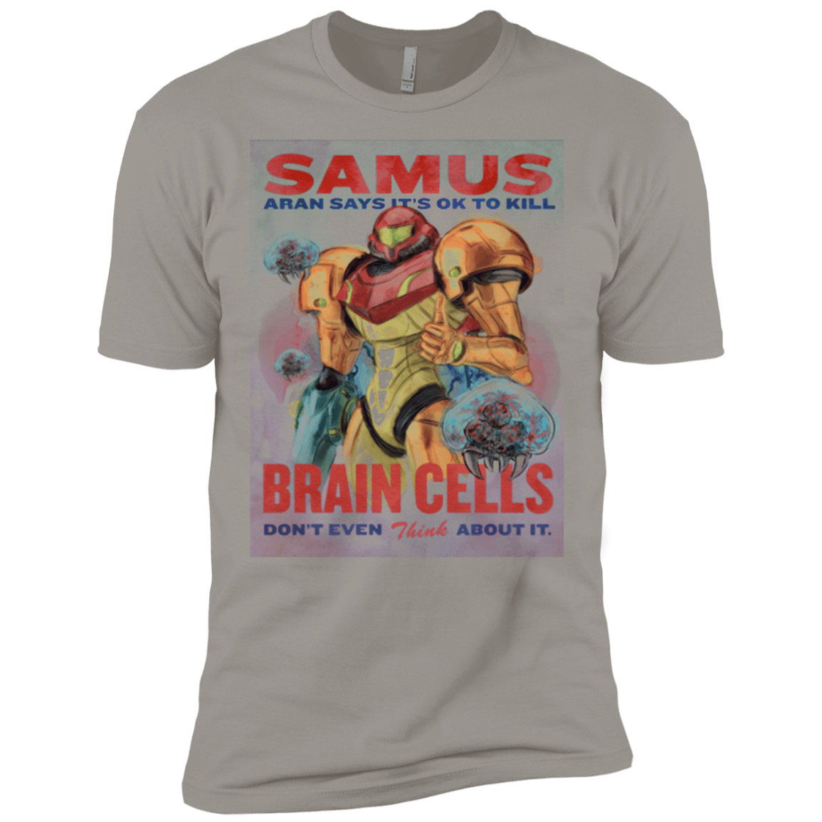 T-Shirts Light Grey / X-Small Samus Aran Propaganda Men's Premium T-Shirt
