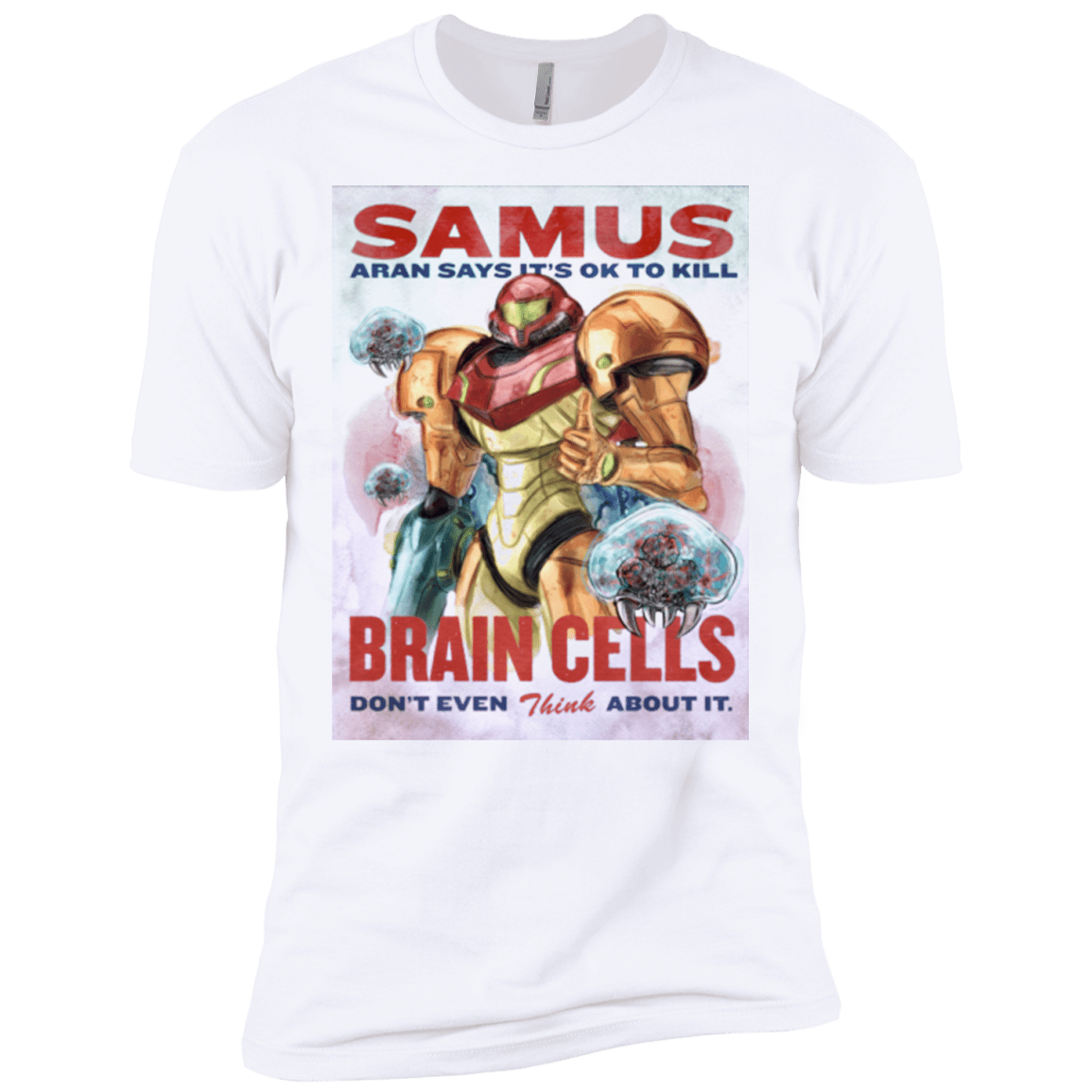 T-Shirts White / X-Small Samus Aran Propaganda Men's Premium T-Shirt