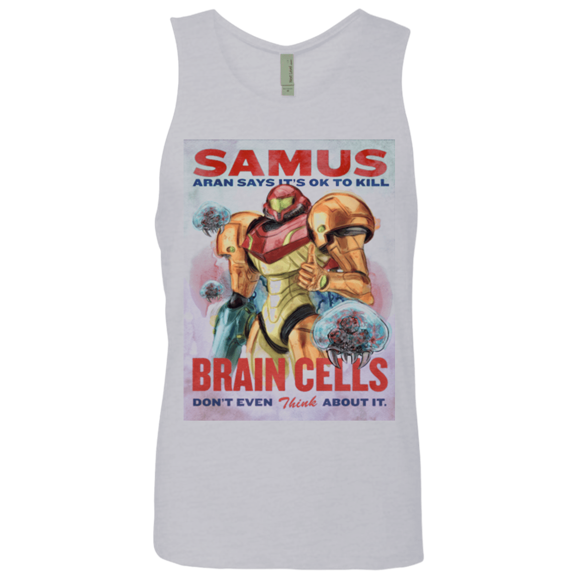 T-Shirts Heather Grey / Small Samus Aran Propaganda Men's Premium Tank Top