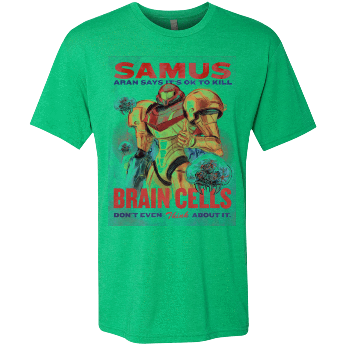 T-Shirts Envy / Small Samus Aran Propaganda Men's Triblend T-Shirt