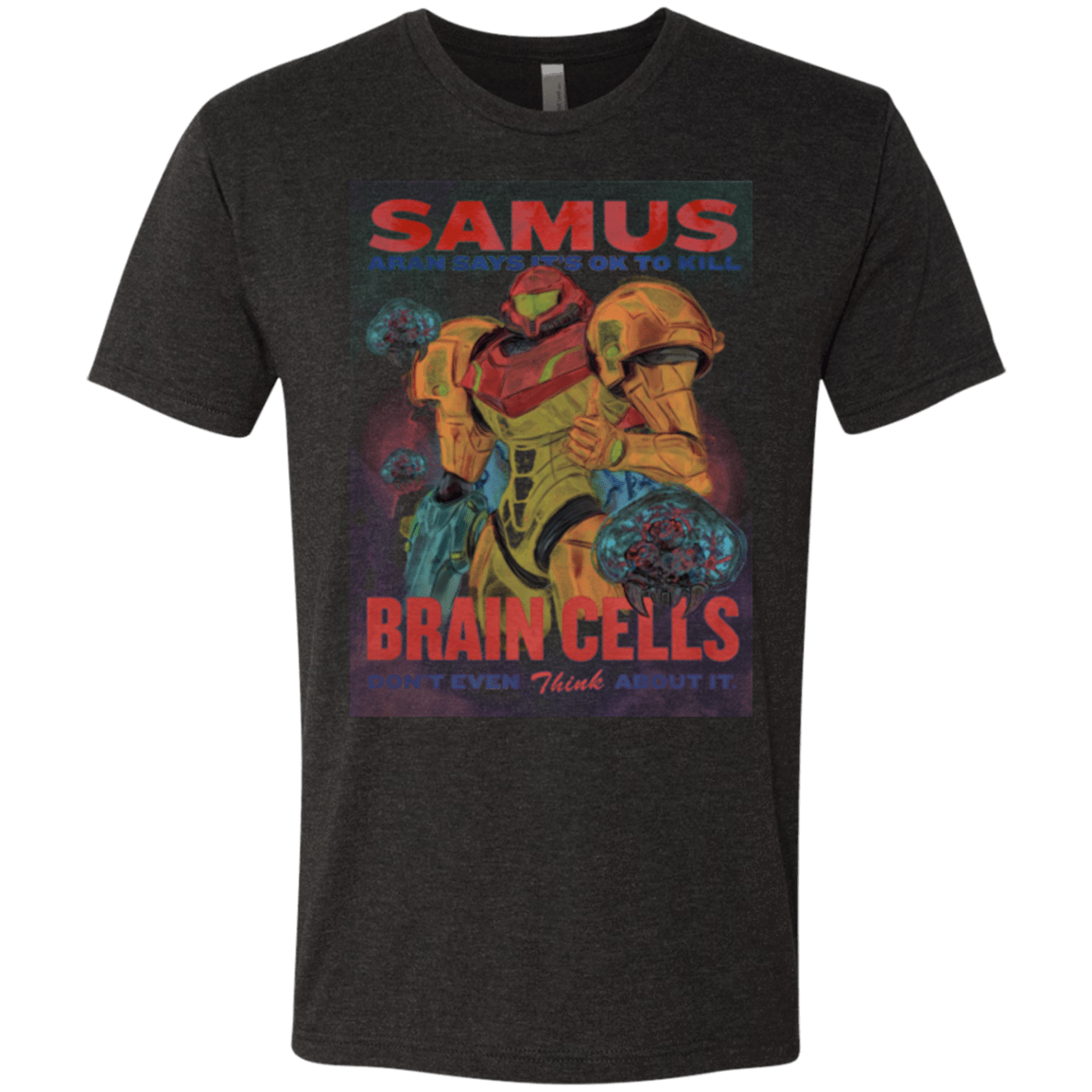 T-Shirts Vintage Black / Small Samus Aran Propaganda Men's Triblend T-Shirt