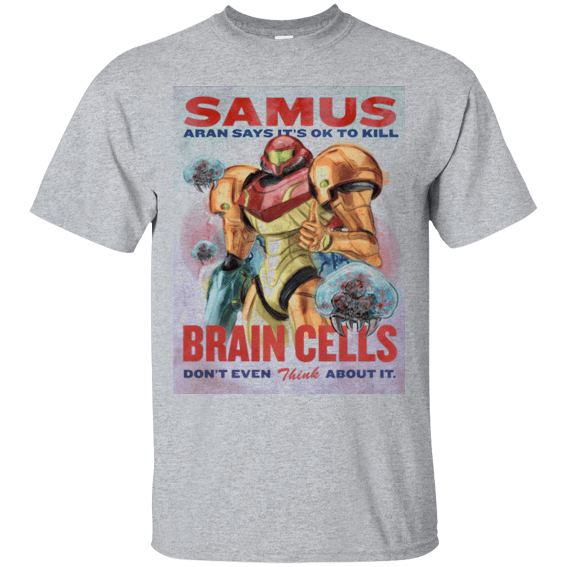 T-Shirts Sport Grey / Small Samus Aran Propaganda T-Shirt
