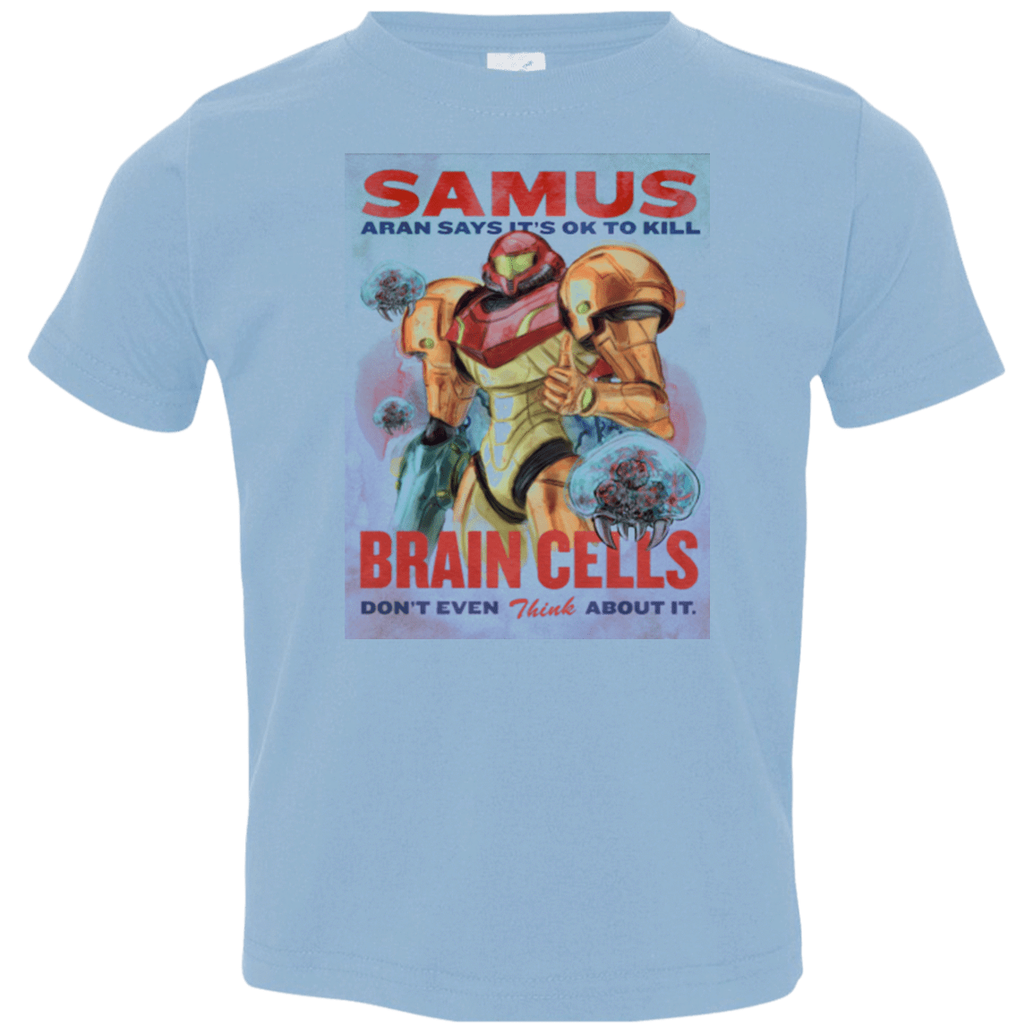 T-Shirts Light Blue / 2T Samus Aran Propaganda Toddler Premium T-Shirt