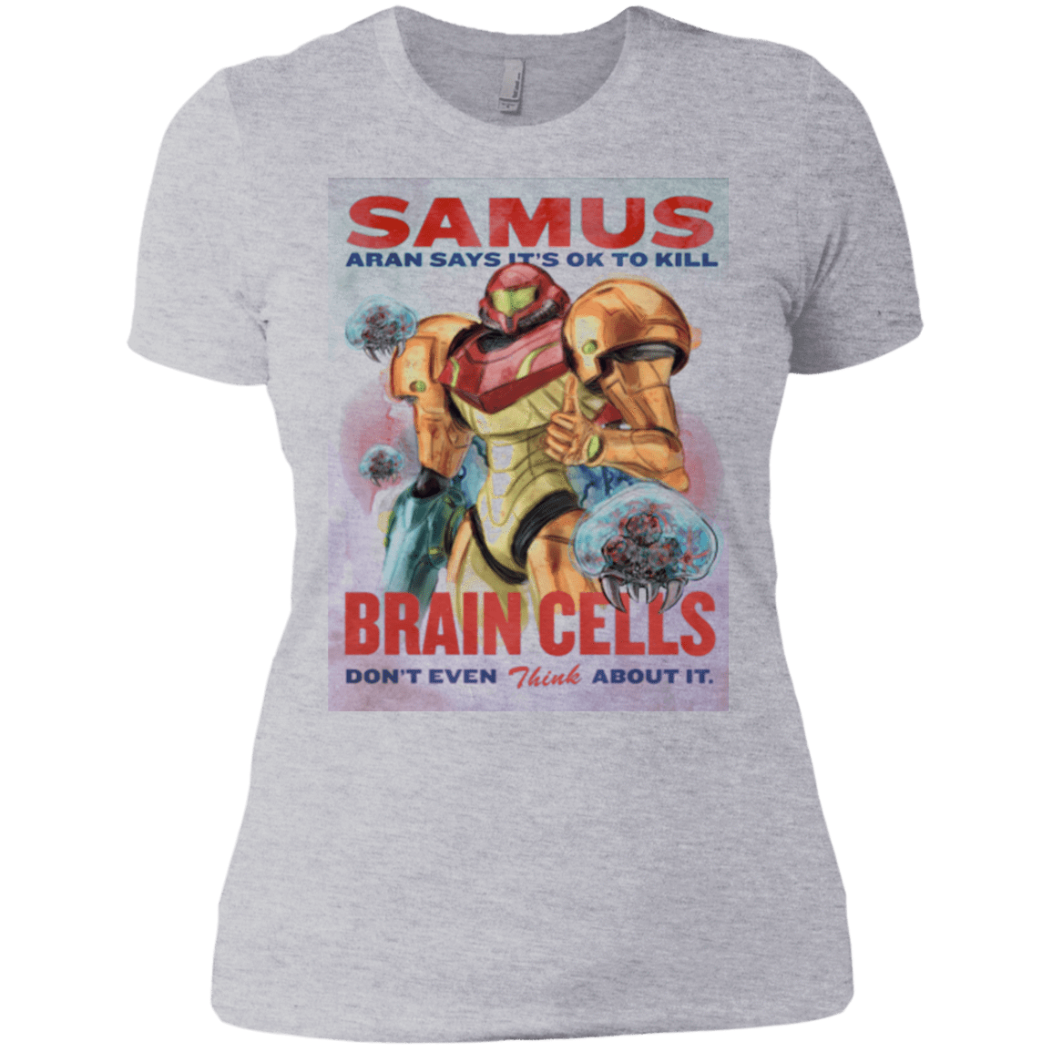 T-Shirts Heather Grey / X-Small Samus Aran Propaganda Women's Premium T-Shirt