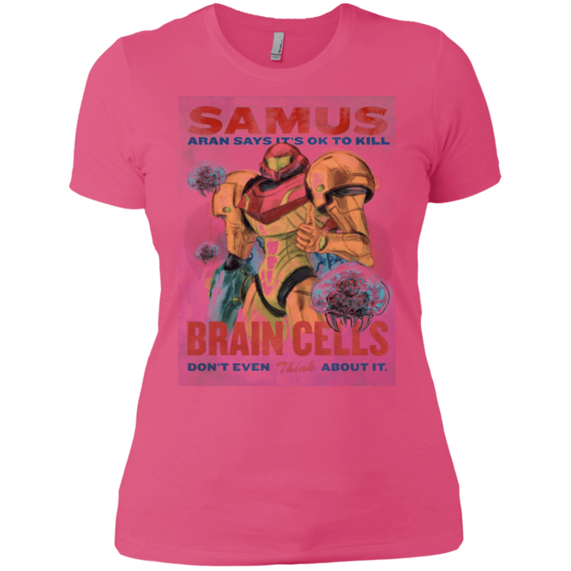 T-Shirts Hot Pink / X-Small Samus Aran Propaganda Women's Premium T-Shirt