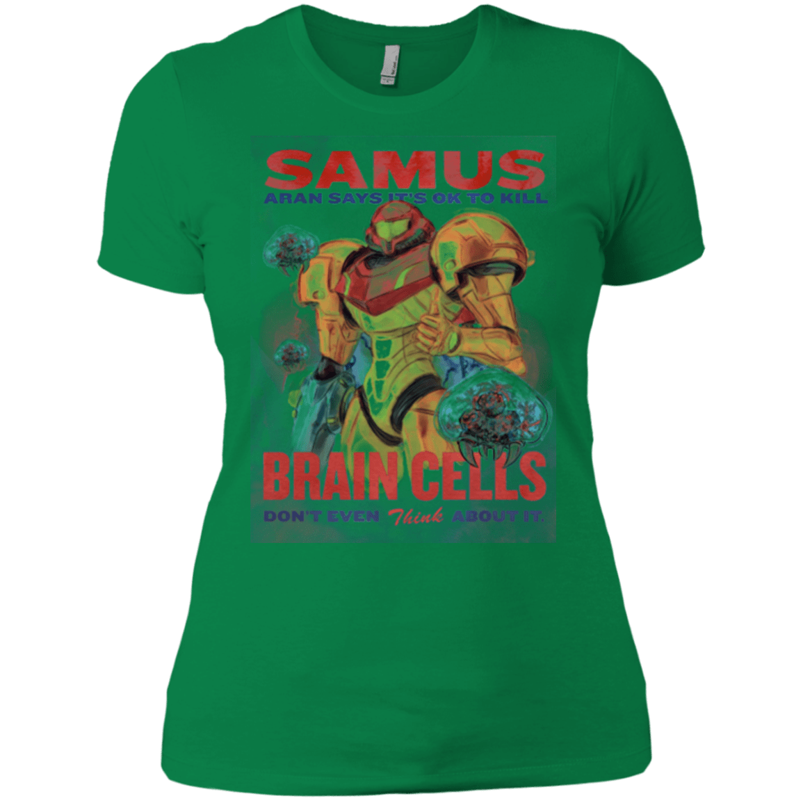 T-Shirts Kelly Green / X-Small Samus Aran Propaganda Women's Premium T-Shirt