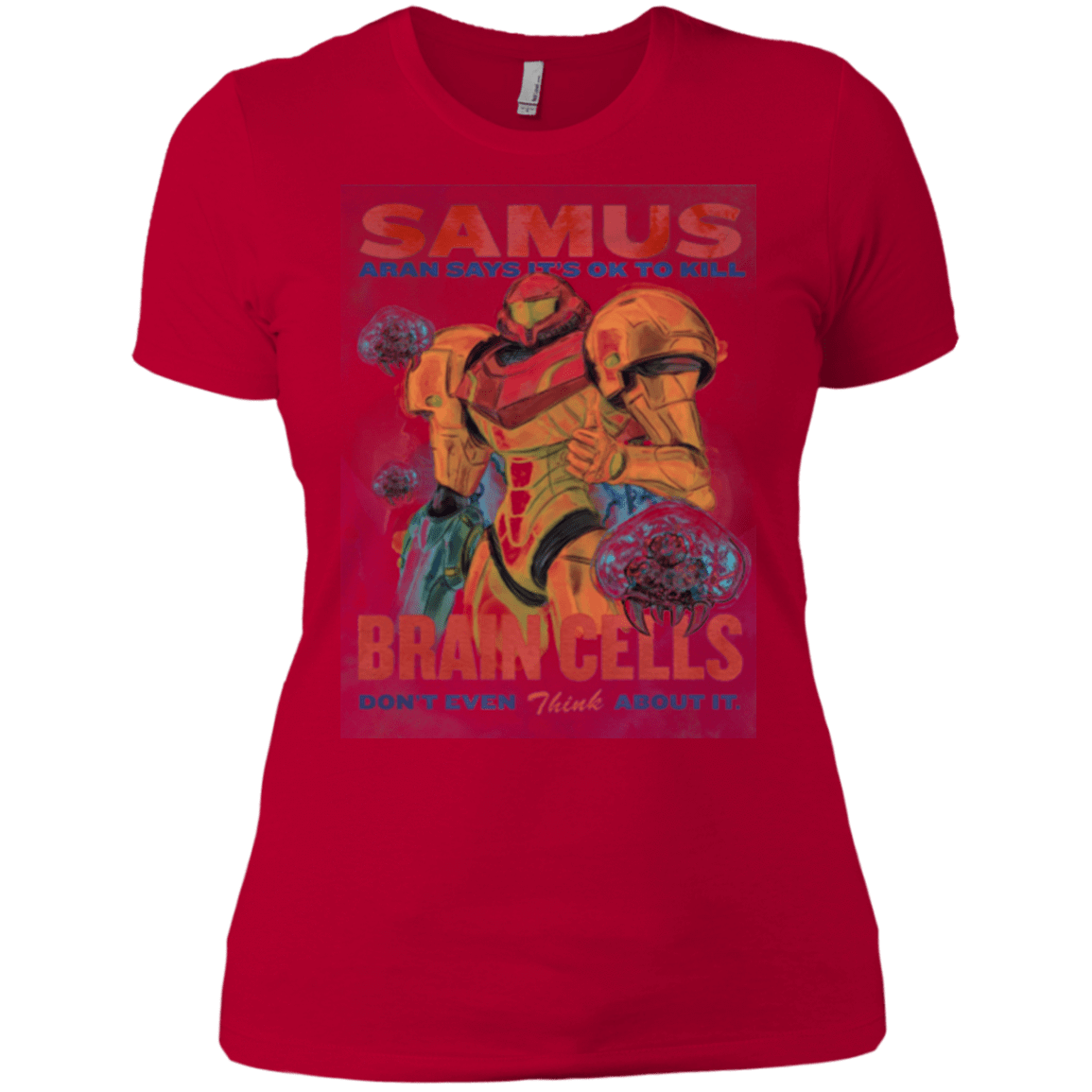 T-Shirts Red / X-Small Samus Aran Propaganda Women's Premium T-Shirt