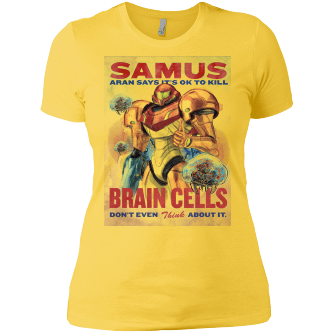 T-Shirts Vibrant Yellow / X-Small Samus Aran Propaganda Women's Premium T-Shirt
