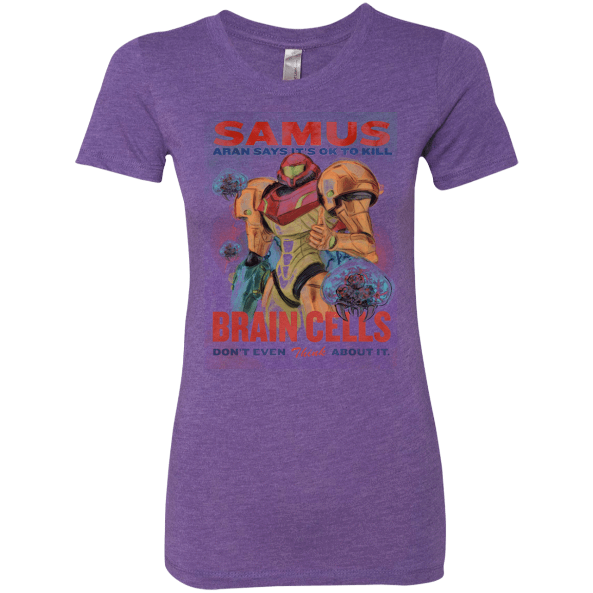 T-Shirts Purple Rush / Small Samus Aran Propaganda Women's Triblend T-Shirt