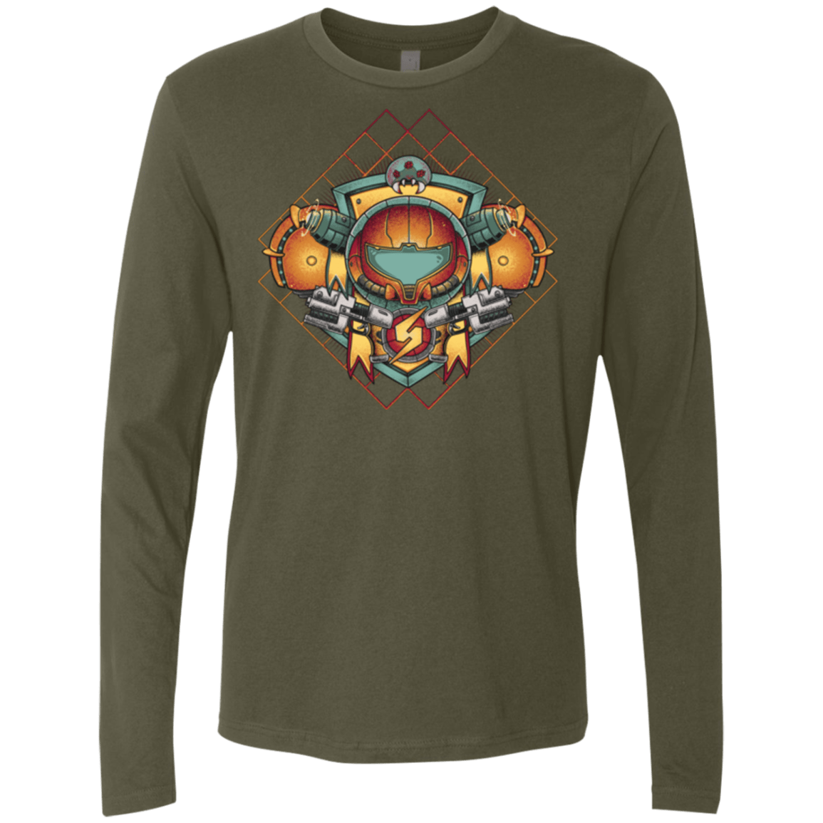 T-Shirts Military Green / Small Samus crest Men's Premium Long Sleeve