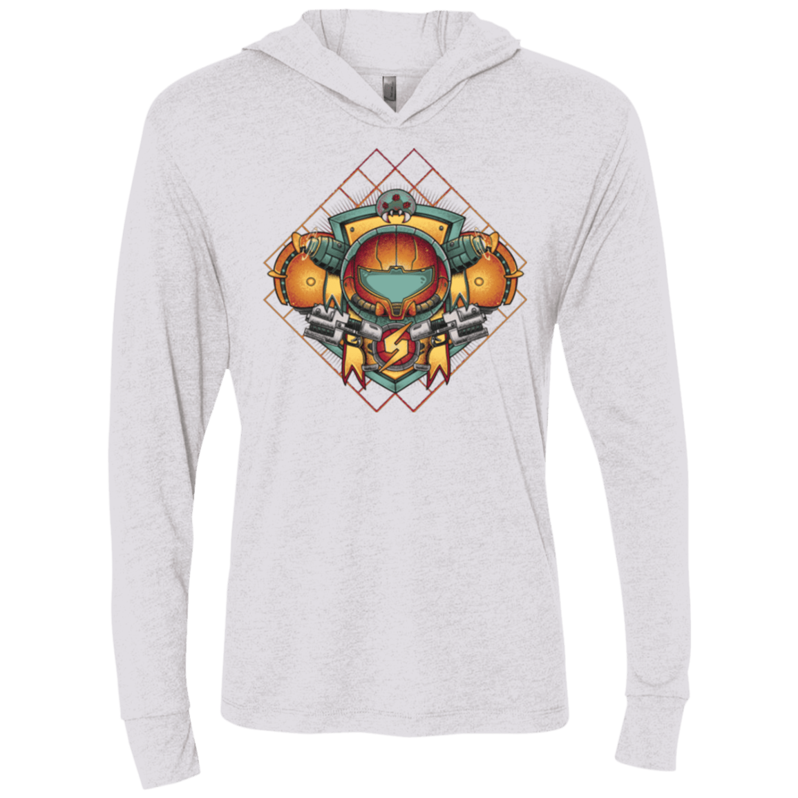 T-Shirts Heather White / X-Small Samus crest Triblend Long Sleeve Hoodie Tee