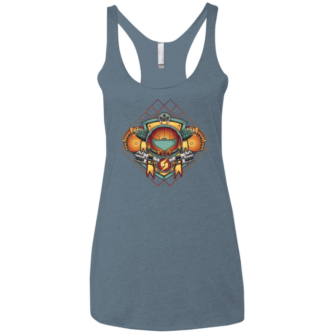 T-Shirts Indigo / X-Small Samus crest Women's Triblend Racerback Tank