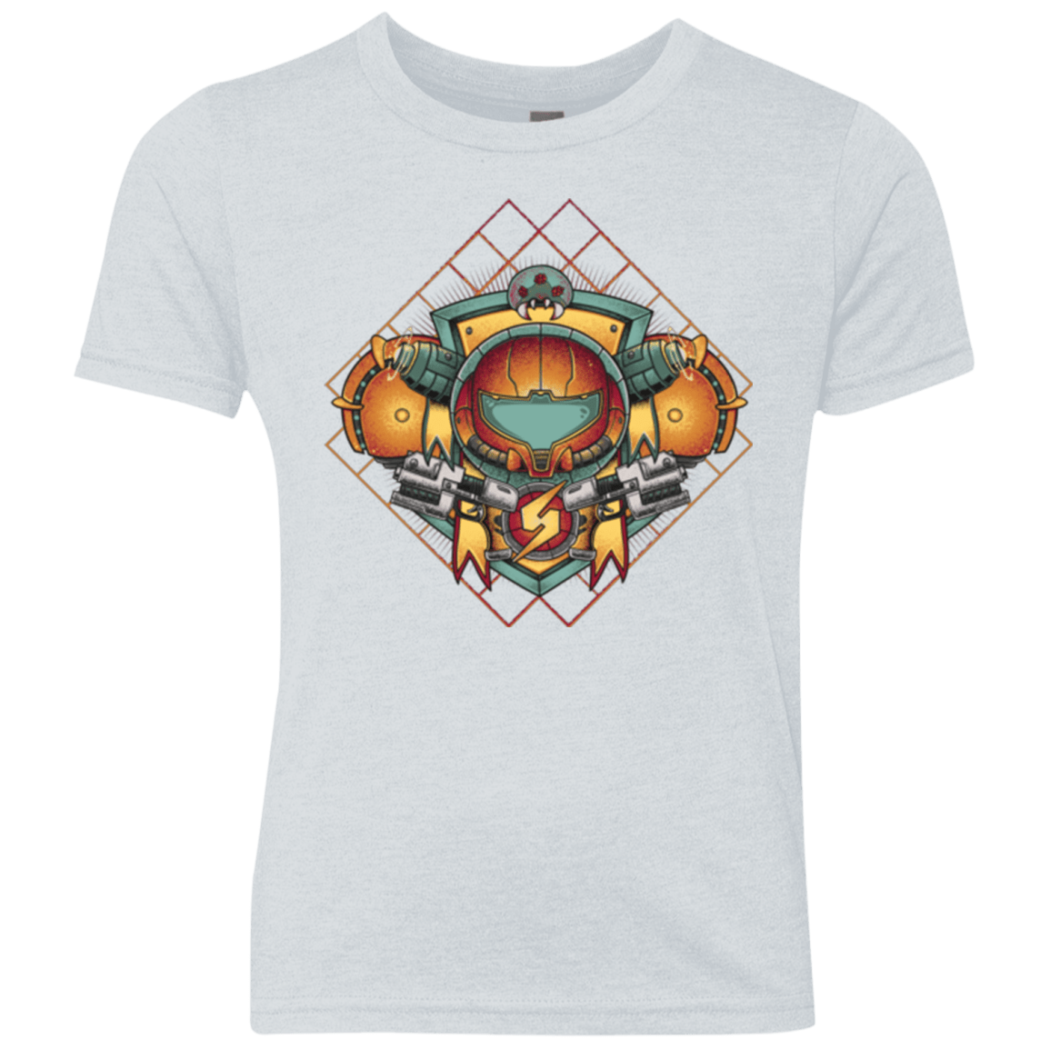 T-Shirts Heather White / YXS Samus crest Youth Triblend T-Shirt