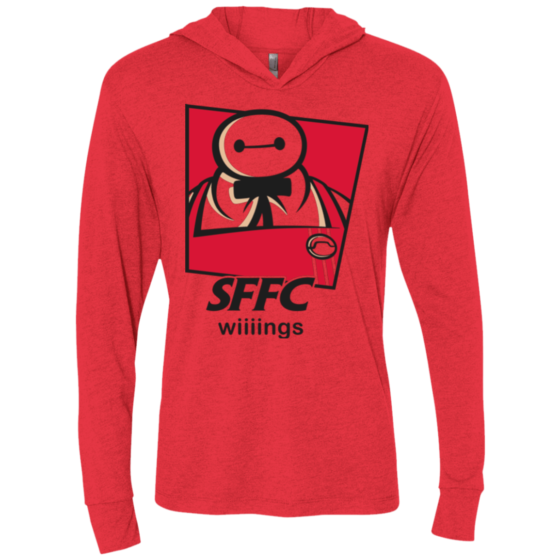 T-Shirts Vintage Red / X-Small San Fransokyo Fried Chicken Triblend Long Sleeve Hoodie Tee
