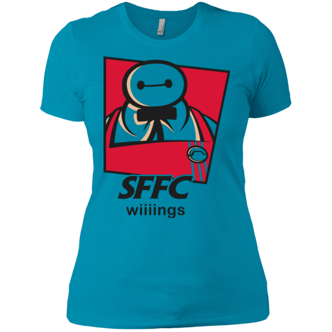 T-Shirts Turquoise / X-Small San Fransokyo Fried Chicken Women's Premium T-Shirt